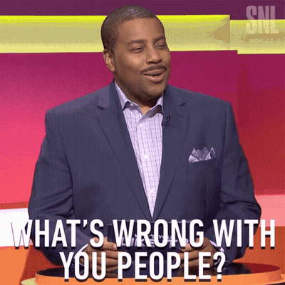 Man In Suit Saying What's Wrong With Your People GIF
