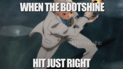 Man In Suit Saying When The Bootshine Hit Just Right GIF