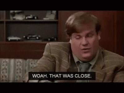 Man In Suit Saying Woah That Was Close GIF