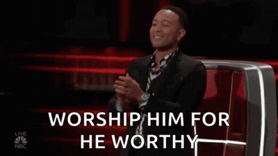 Man In Suit Saying Worship Him For He Worthy GIF