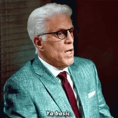 Man In Suit Saying Ya Basic GIF