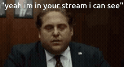 Man In Suit Saying Yeah Im In Your Stream I Can See GIF