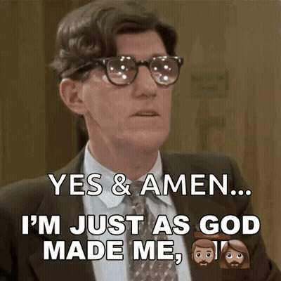 Man In Suit Saying Yes And Amen I'm Just As God Made Me GIF