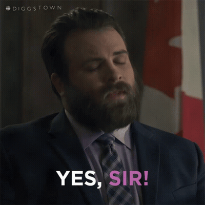 Man In Suit Saying Yes Sir GIF