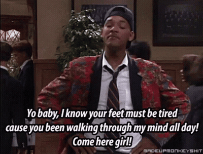 Man In Suit Saying Yo Baby I Know Your Feet Must Be Tired GIF