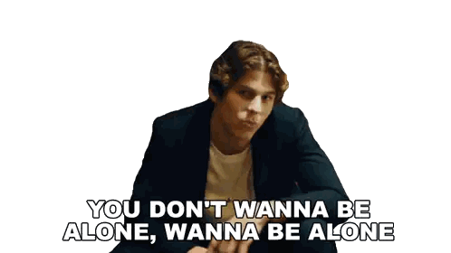 Man In Suit Saying You Don't Wanna Be Alone Sticker