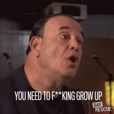 Man In Suit Saying You Need To F***ing Grow Up GIF