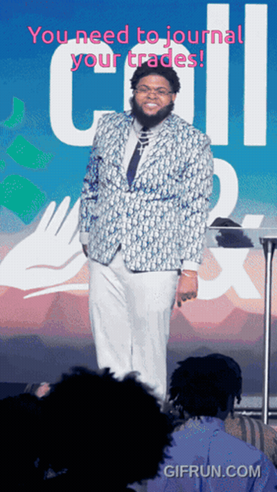 Man In Suit Saying You Need To Journal Your Trades GIF