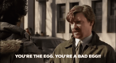 Man In Suit Saying You're A Bad Egg GIF