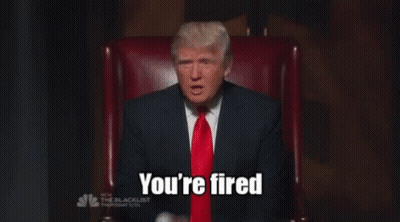 Man In Suit Saying You're Fired GIF