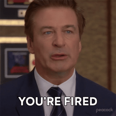 Man In Suit Saying You're Fired GIF