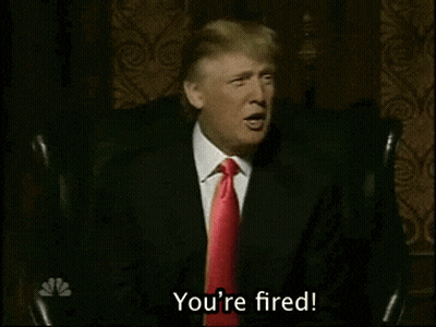 Man In Suit Saying You're Fired GIF