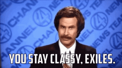 Man In Suit Saying You Stay Classy Exiles GIF