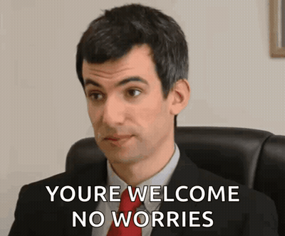 Man In Suit Saying Youre Welcome No Worries GIF