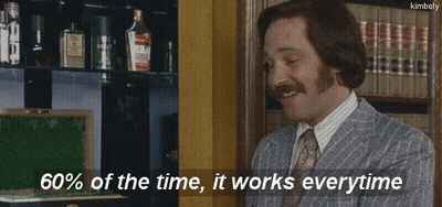 Man in Suit Says 60% of the Time It Works Every Time