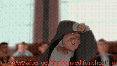 Man In Suit Says Cheaters After Getting Banned For Cheating GIF