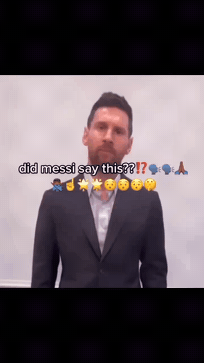 Man In Suit Says Did Messi Say This GIF