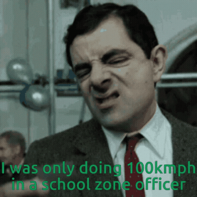 Man In Suit Says Doing 100Kmph School Zone GIF