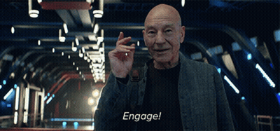 Man In Suit Says Engage In Front Of Tunnel GIF