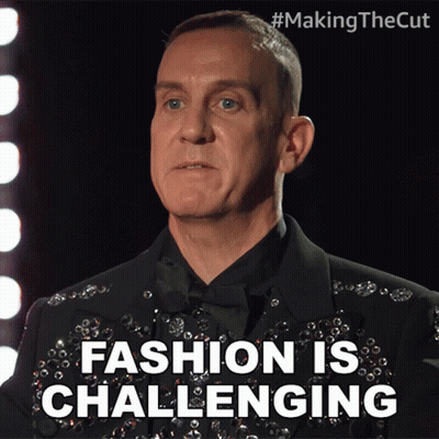 Man In Suit Says Fashion Is Challenging GIF