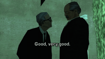 Man In Suit Says Good Very Good In Video Game GIF