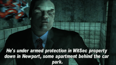 Man In Suit Says He's Under Armed Protection In Wit Sec Property GIF
