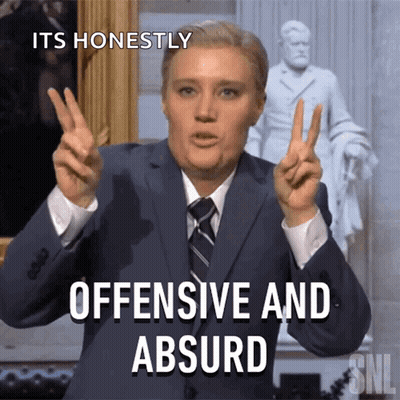 Man In Suit Says Honestly Offensive And Absurd GIF