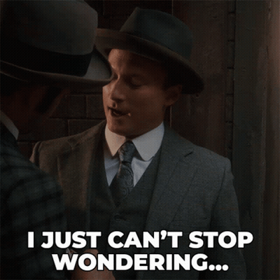 Man In Suit Says I Can't Stop Wondering GIF