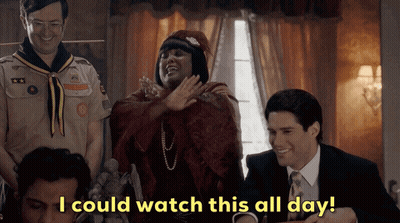 Man In Suit Says I Could Watch This All Day With Boy Scout GIF