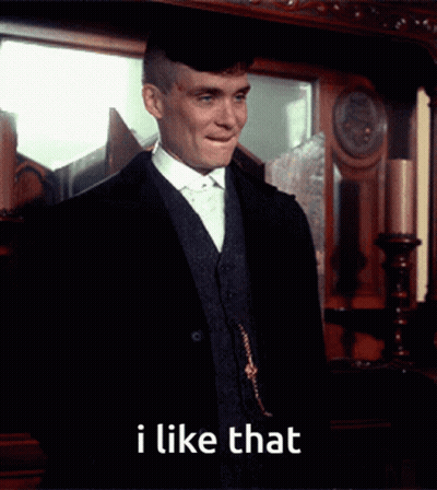 Man In Suit Says I Like That In Front Of Mirror GIF