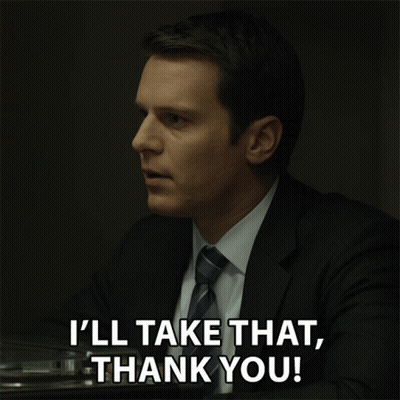 Man in Suit Says I'll Take That Thank You