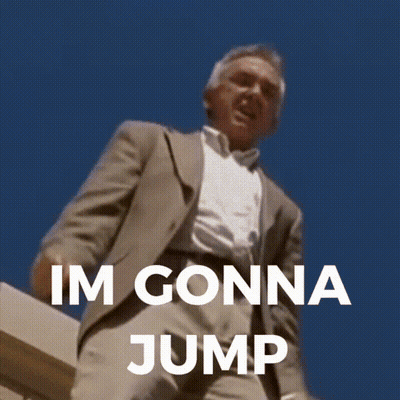 Man In Suit Says I'm Gonna Jump GIF