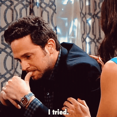 Man In Suit Says I Tried Being Comforted By Woman GIF