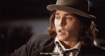Man In Suit Says It's Not My Tree GIF