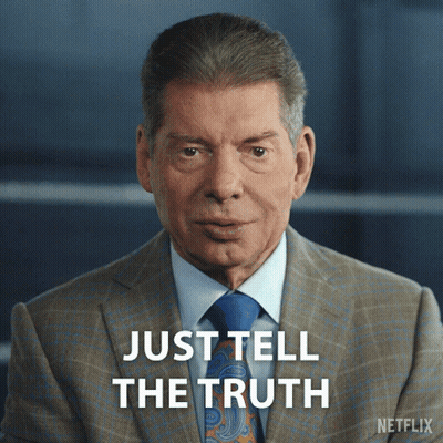 Man In Suit Says Just Tell The Truth Netflix Poster GIF