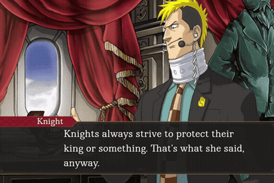 Man In Suit Says Knight Knights Always Strive To Protect Their King GIF