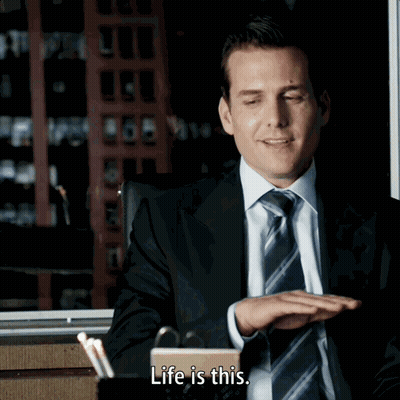 Man In Suit Says Life Is This GIF