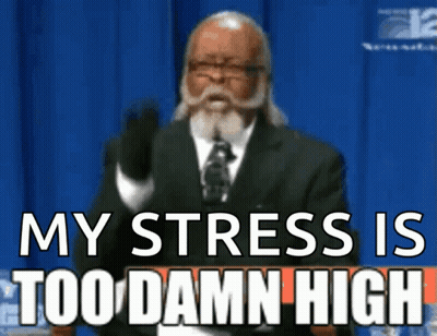 Man In Suit Says My Stress Is Too Damn High GIF