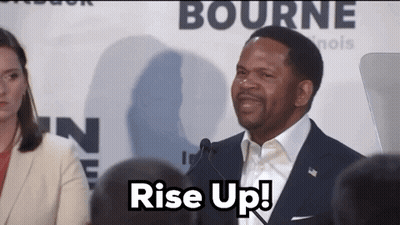 Man In Suit Says Rise Up GIF