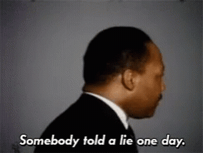 Man In Suit Says Somebody Told A Lie One Day GIF