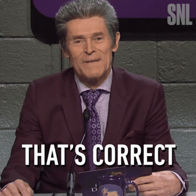 Man In Suit Says That's Correct SNL Logo GIF