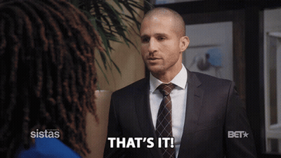 Man In Suit Says That's It In Front Of BET Logo GIF