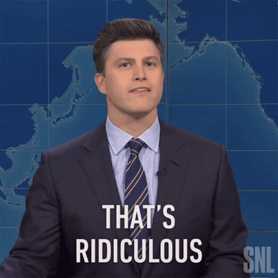Man In Suit Says That's Ridiculous In Front Of Map GIF