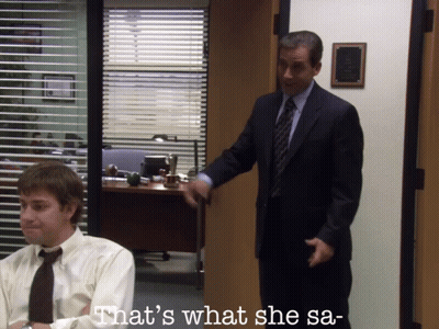 Man In Suit Says That's What She Said GIF
