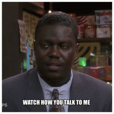 Man In Suit Says Watch How You Talk To Me GIF
