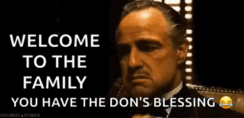 Man In Suit Says Welcome To The Family GIF