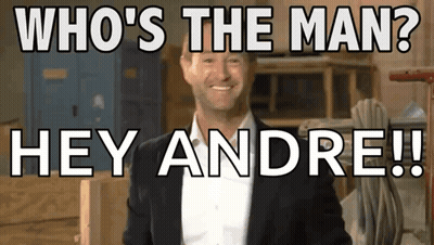 Man In Suit Says Who's The Man Hey Andre GIF