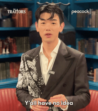 Man In Suit Says Y'all Have No Idea Beside Peacock Logo GIF