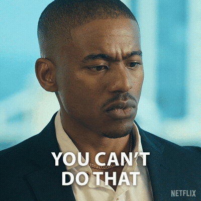 Man In Suit Says You Can't Do That GIF