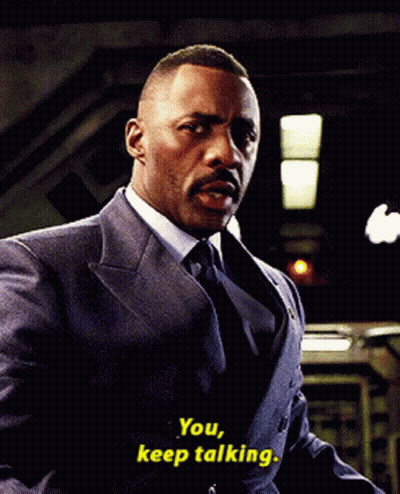 Man In Suit Says You Keep Talking GIF